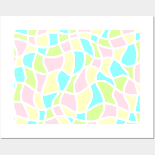 Wavy surfaces pastel Posters and Art